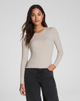 SPANXsmoothâ„¢ Jersey Crewneck Long Sleeve Top | Bone